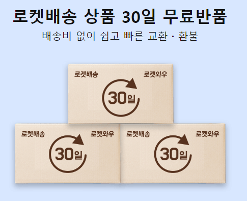 쿠팡와우 멤버십 무료반품
