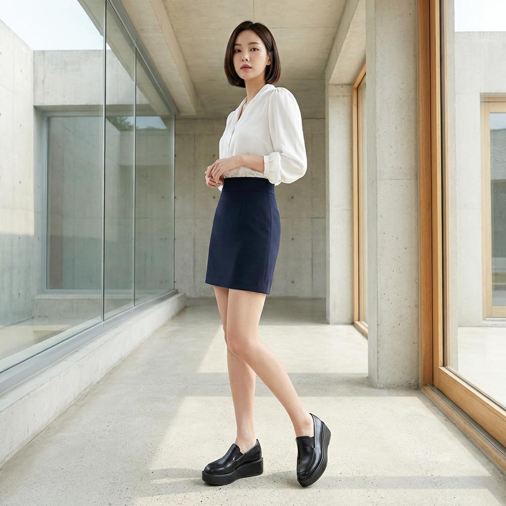 하이웨스트 슬랙스와 찰떡궁합! 다리 길어 보이는 코디 공식