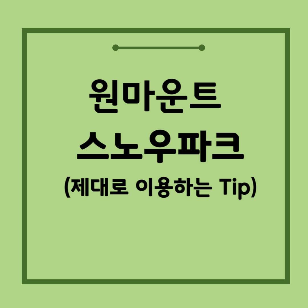 원마운트-스노우파크