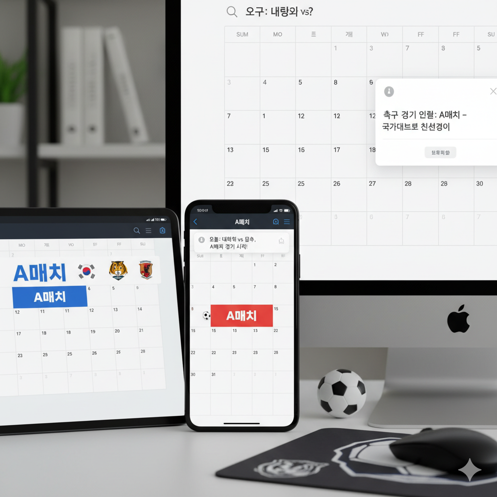 축구 A매치 일정 놓치지 않는 완벽