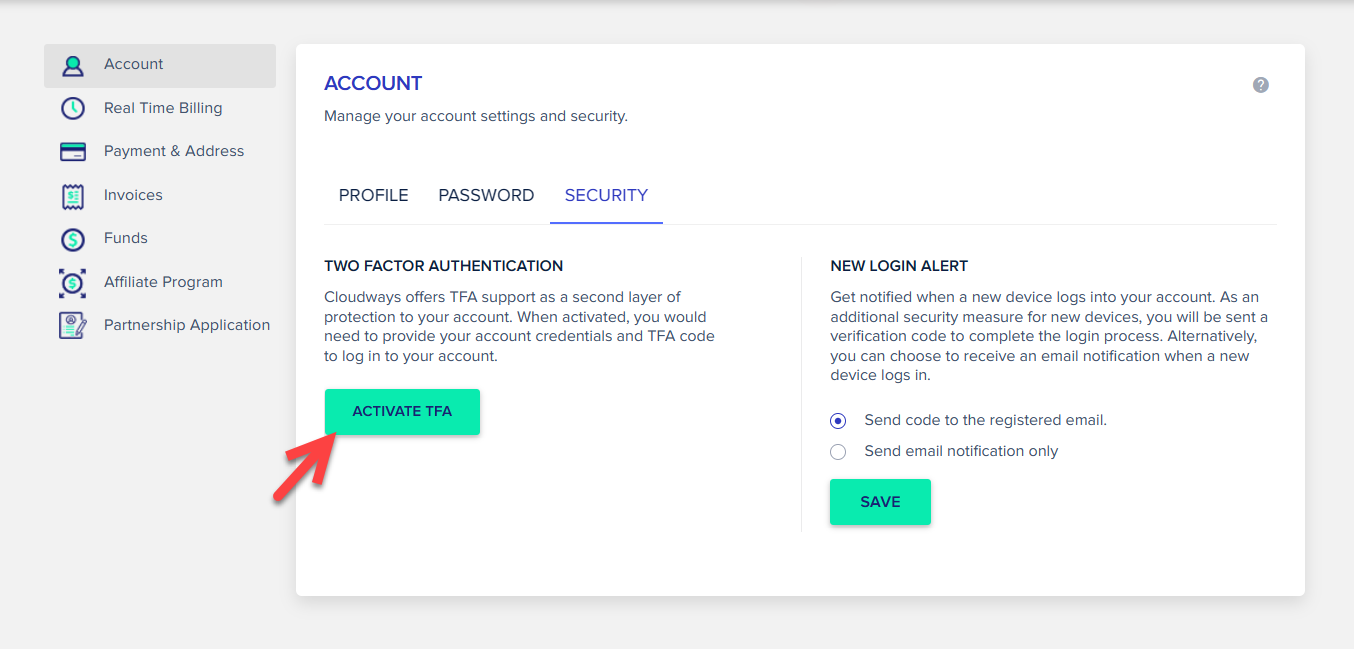 클라우드웨이즈 2단계 인증 (TFA) 설정하여 보안 강화
