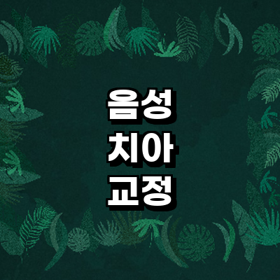 음성군 교정 치과