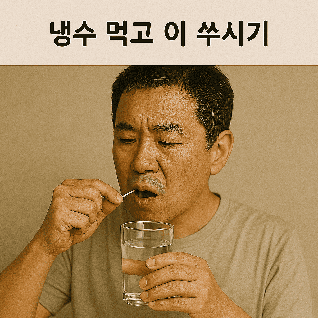 냉수 먹고 이 쑤시기