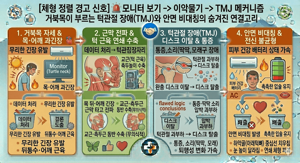 거북이 부르는 턱관절 장애와 안면 비대칭의 연결고리