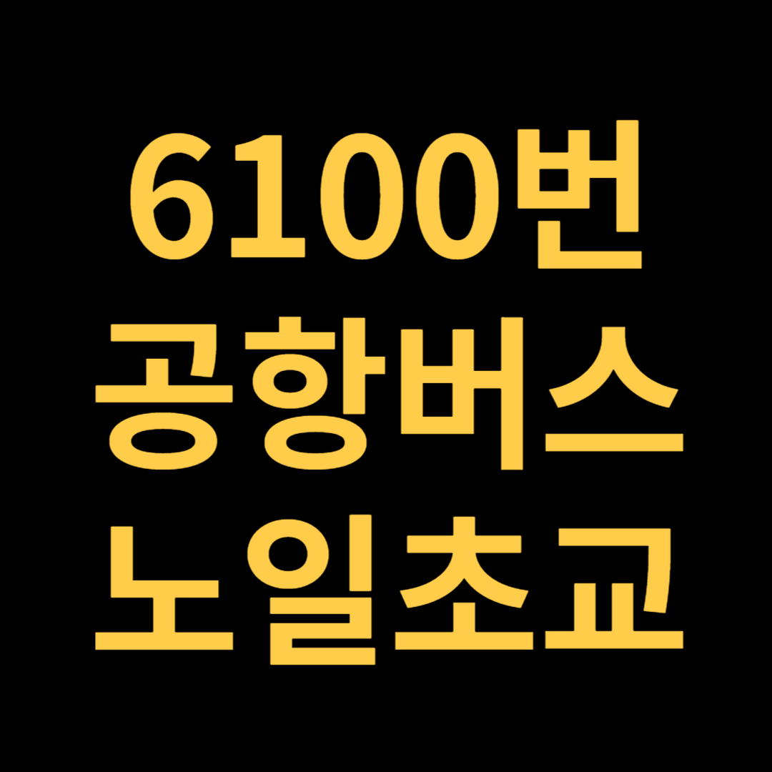 6100번 공항버스 노일초교