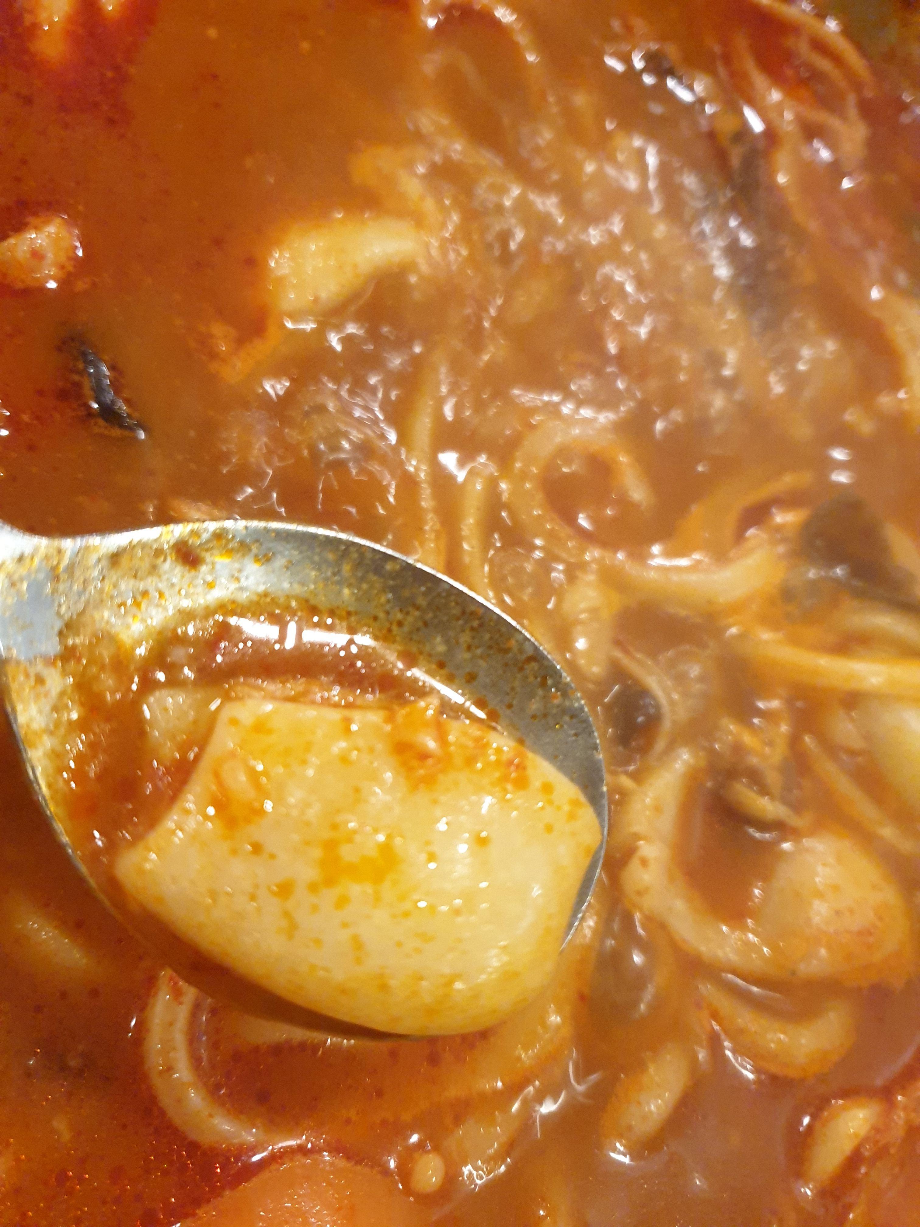 감자수제비 사리