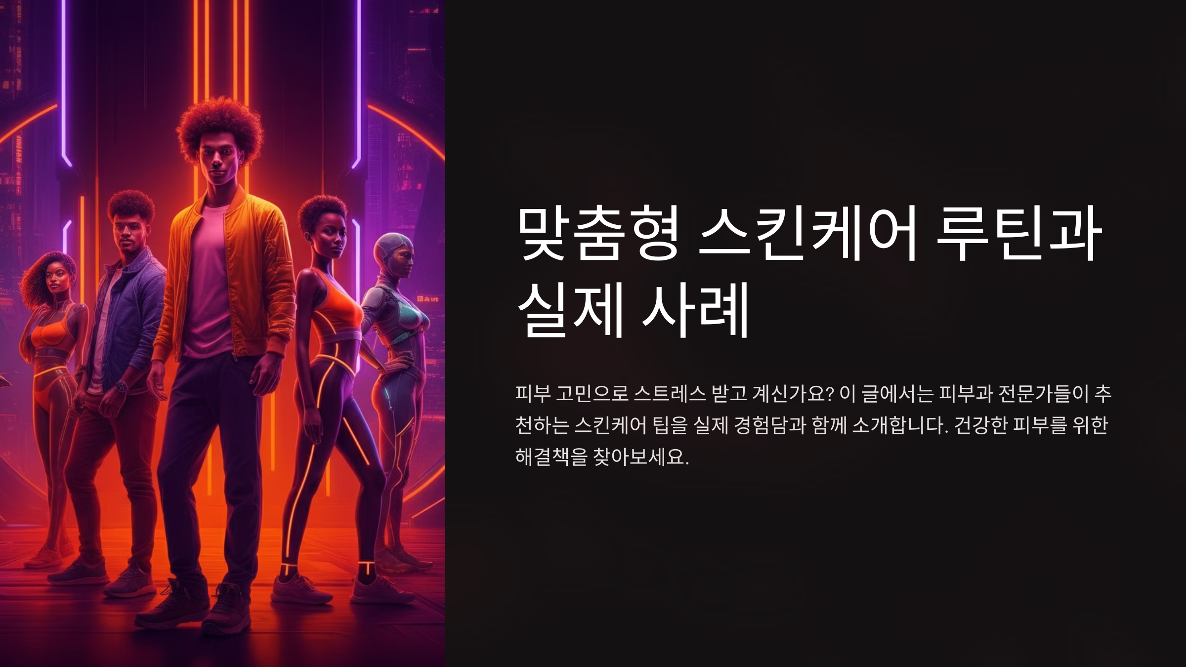 맞춤형 스킨케어 루틴과 실제 사례