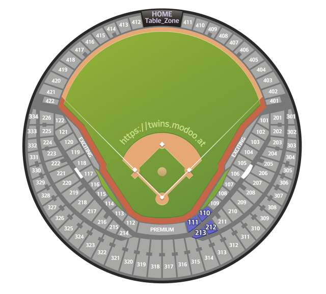 잠실야구장 좌석배치도