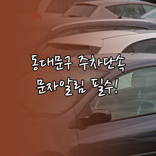 동대문구 고정식 CCTV 주차 단속 ..