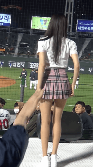 Asian school curvy girl cheerleading