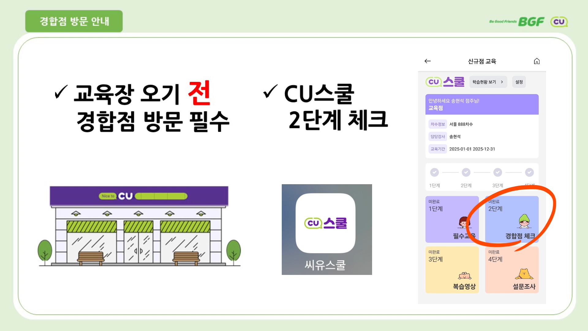 가맹입문교육 15차시 경합점 방문 안내