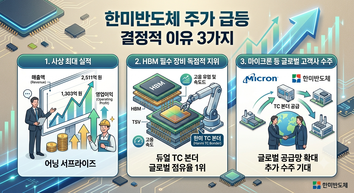 한미반도체 주가 급등, 결정적 이유 3가지
