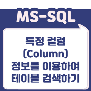 특정 컬럼(Column)의 정보를 이용하여 테이블 검색