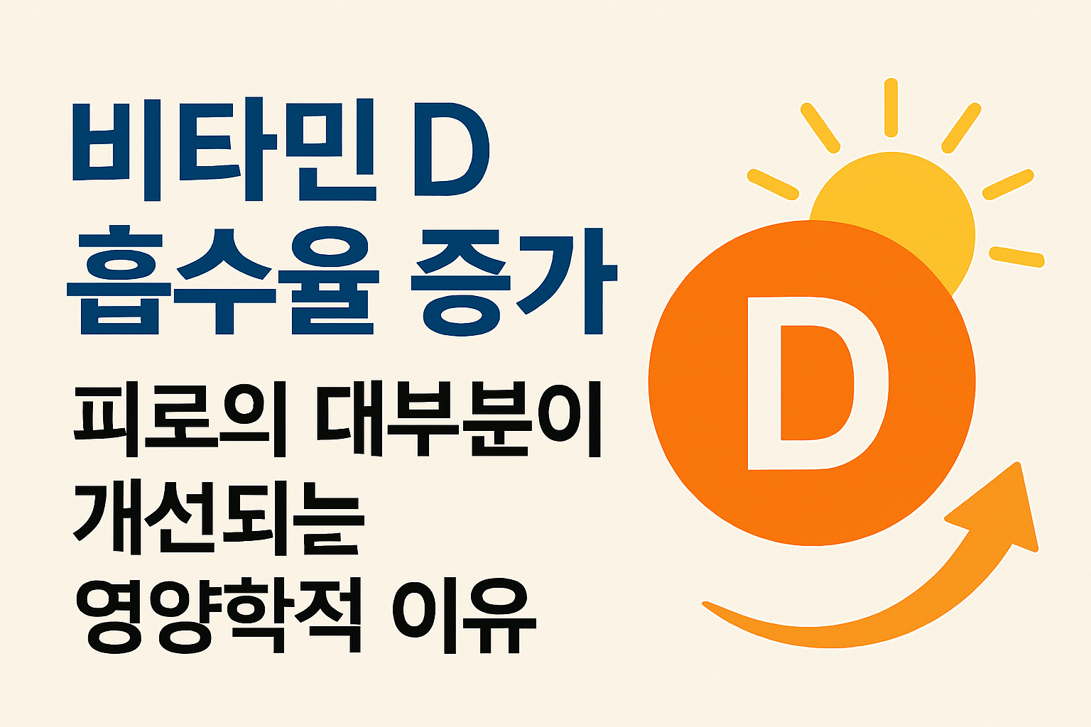 비타민 D 흡수율 증가