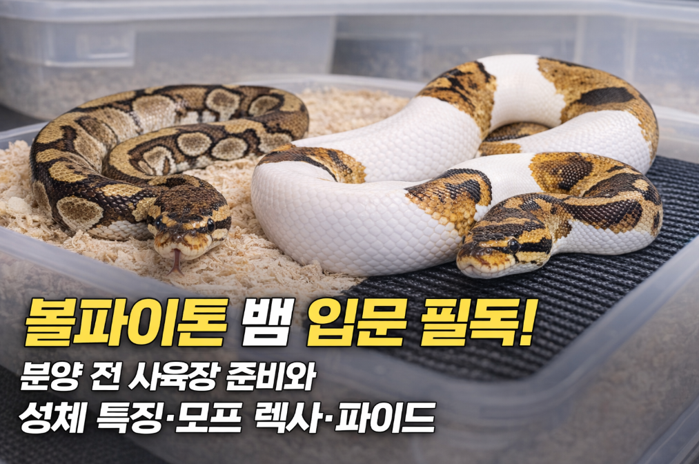 볼파이톤 분양 전 사육장 세팅부터 모프까지 필수 체크 사항 완벽 가이드