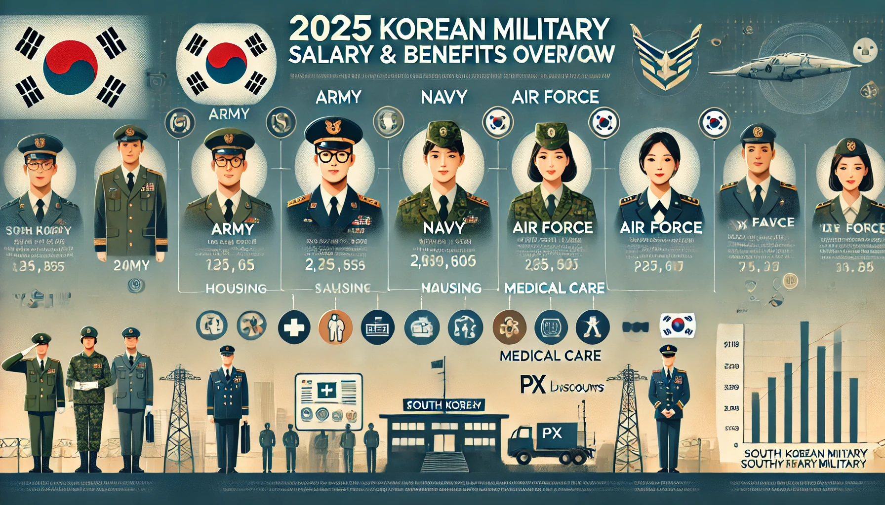 2025년 군인 연봉 및 복지 혜택 총정리!