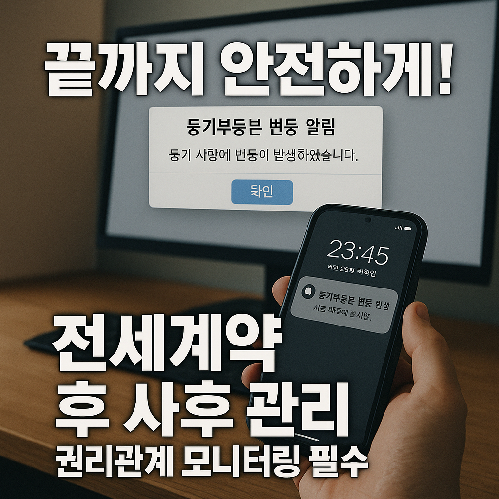 [5편] 전세계약 후 사후 관리! 권리관계 모니터링과 안전한 마무리