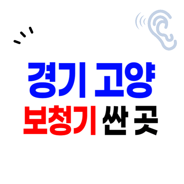 고양시 보청기 가격비교 잘하는 곳 싼 센터 추천, 일산동구/서구, 덕양구 보청기 할인, 지원금 신청