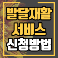 발달재활서비스 신청안내 포스팅 썸네일입니다.