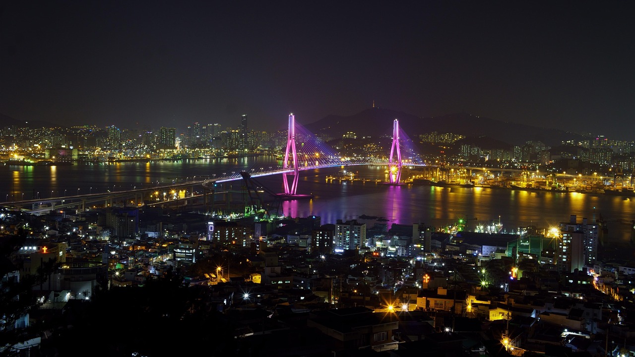 부산 여행 야경 이미지