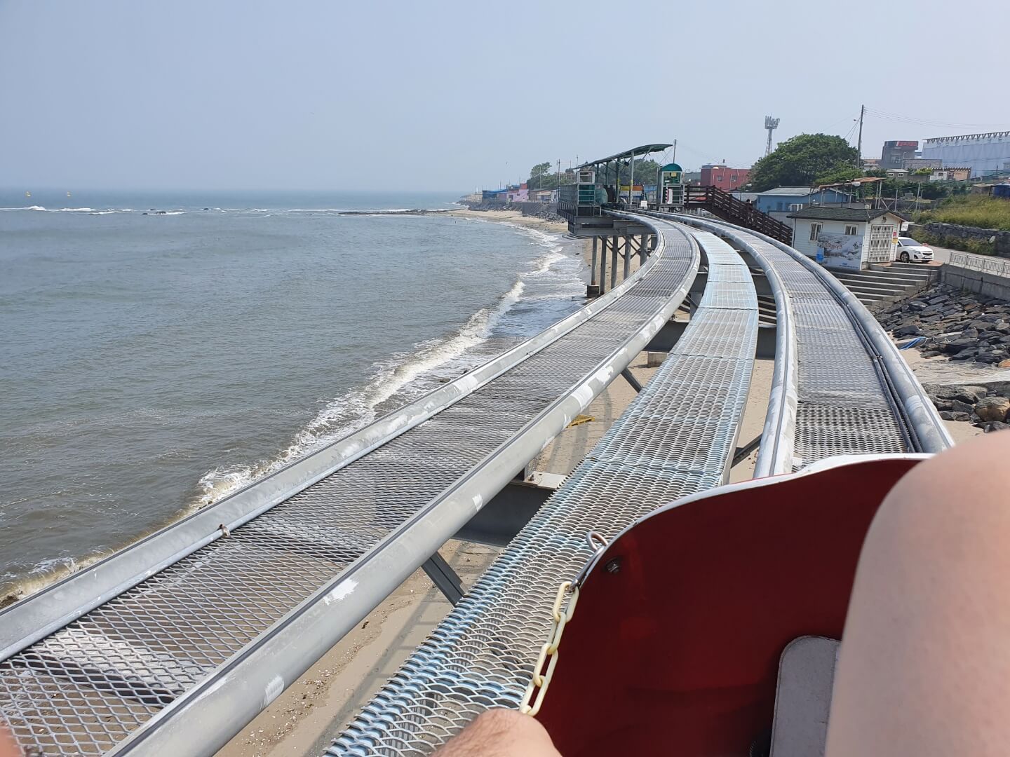 대천해수욕장레일바이크-주행중