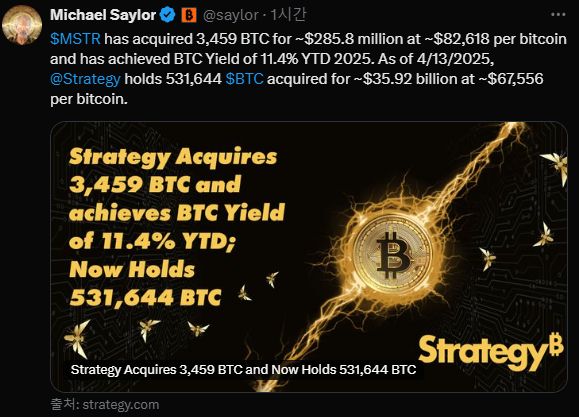 마이클세일러 X 포스팅