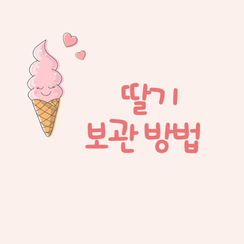 딸기 보관 방법