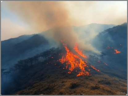 대구 북구 함지산 산불 - 상황 및 대응