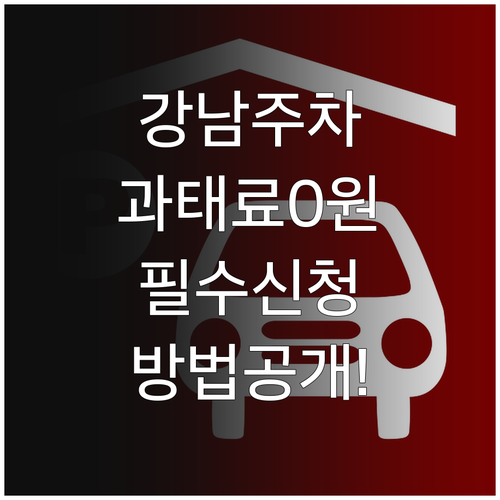 강남구 주정차단속알림 서비스 신청 자..