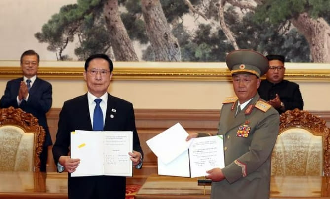 충격! [문재인 정권] 북, 9&middot;19 합의 때 서울&middot;수도권까지 비행금지구역 요구...합참 반대로 일부 구역만 축소