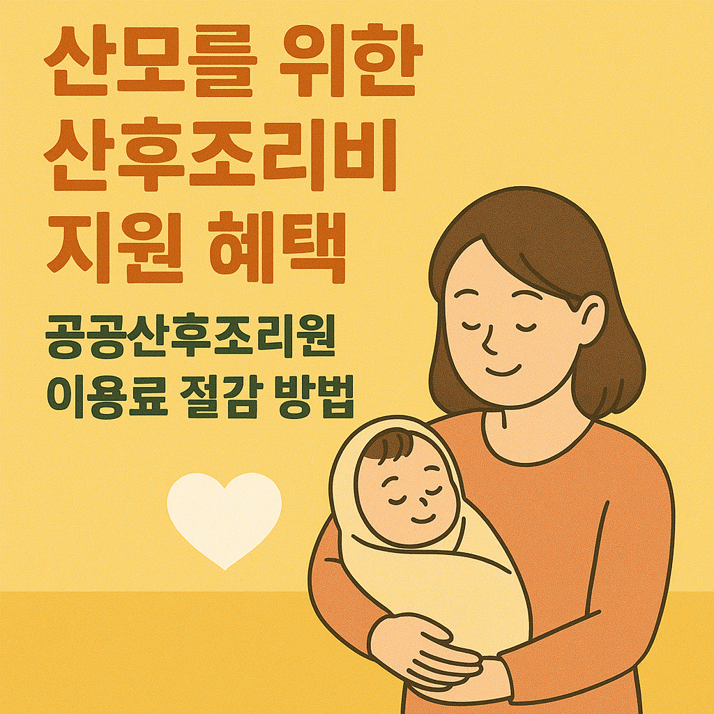 공공산후조리원 이용료 절감 방법