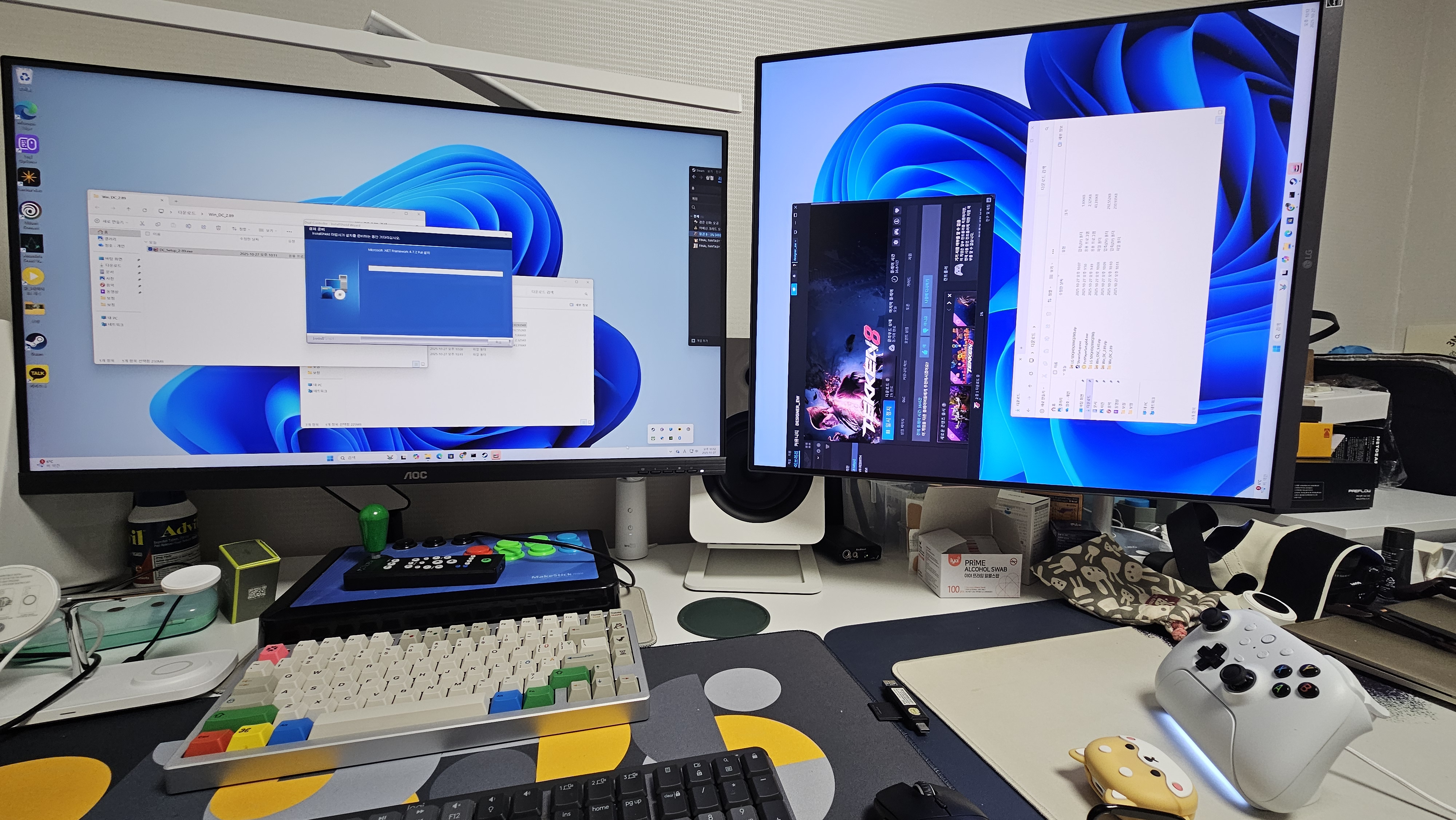 LG 듀얼업 28MQ780-BA 후면 및 스탠드 구성, 케이블 정리와 각도 조절이 핵심