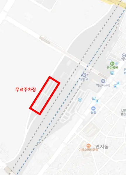 정읍역-무료주차장