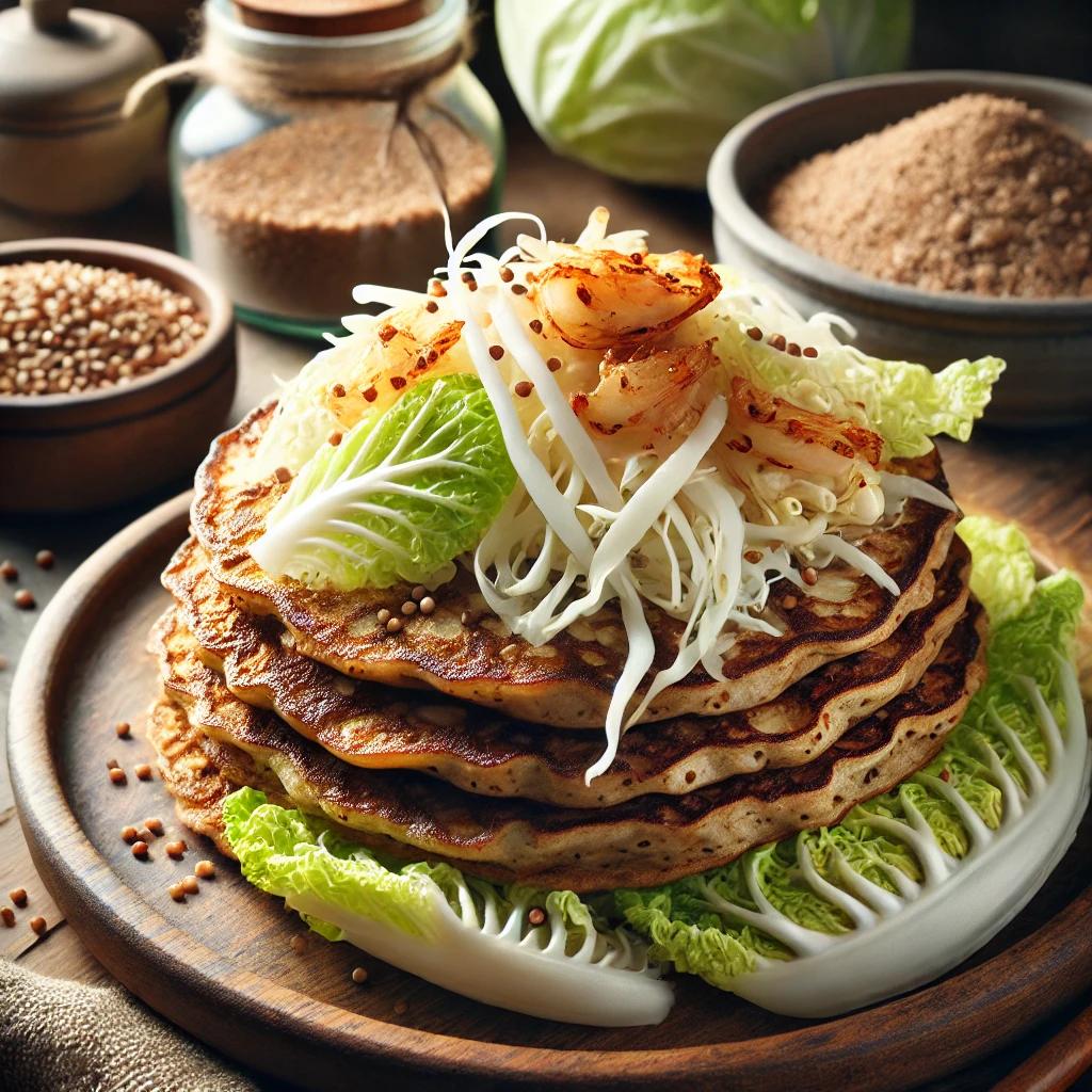 백김치를 이용한 메밀배추전 만들기