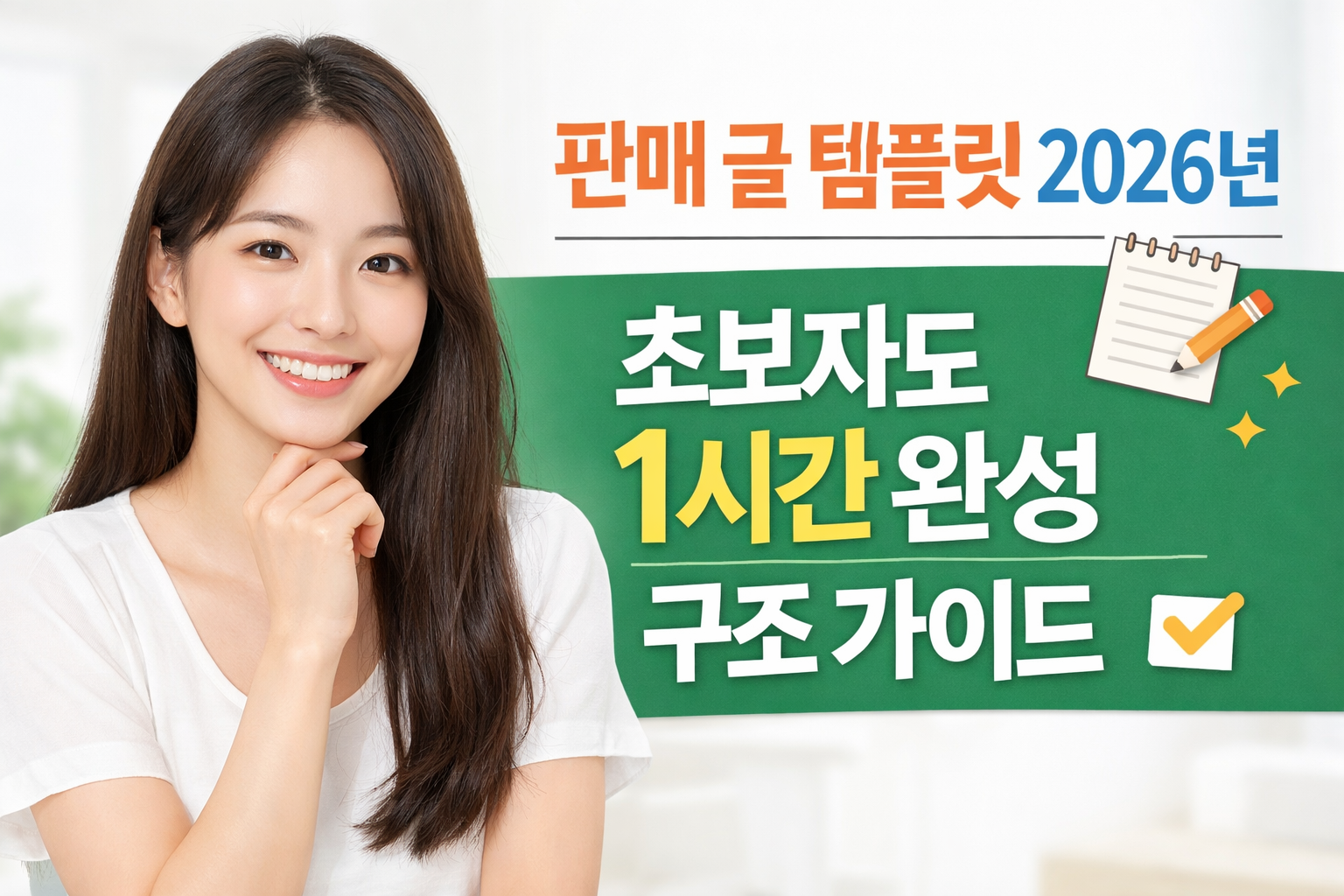 판매 글 템플릿 2026년 | 초보자도 1시간 완성 구조 가이드