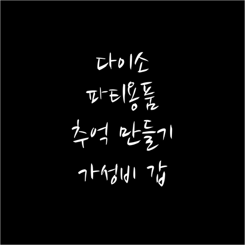 가성비 갑 다이소 파티용품으로 잊지 