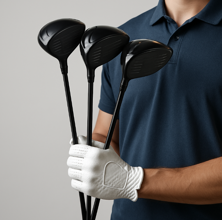 드라이버 샤프트를 들고있는 모습