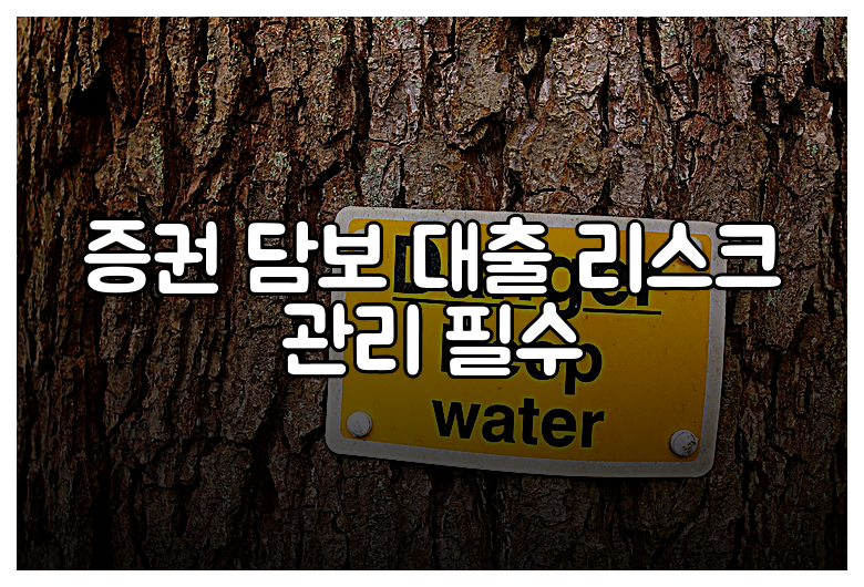 증권 담보 대출 리스크 관리 필수