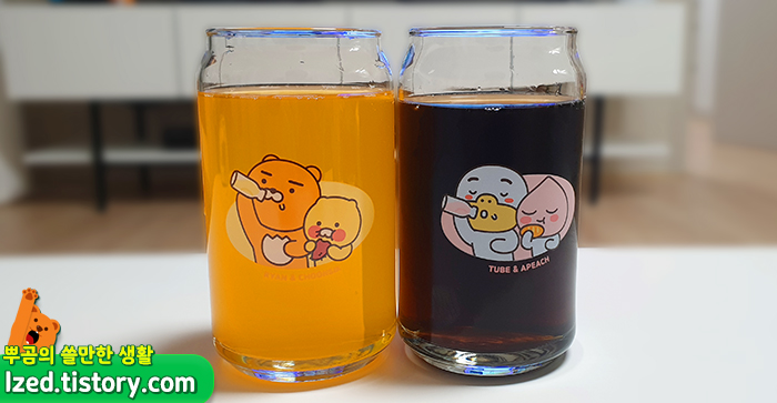 음료를 담아도 이쁩니다.