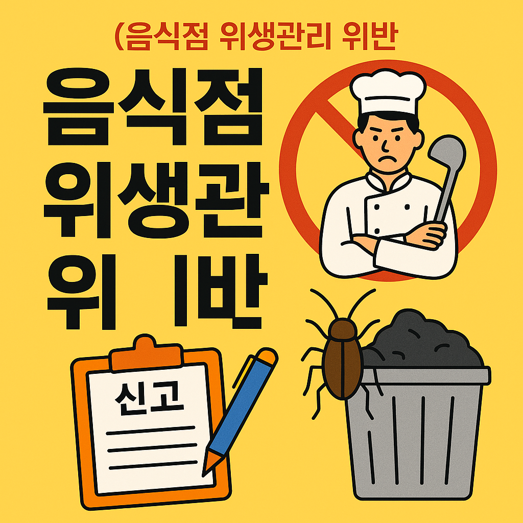 음식점 위생관리 위반 시 처벌과 신고방법 총정리