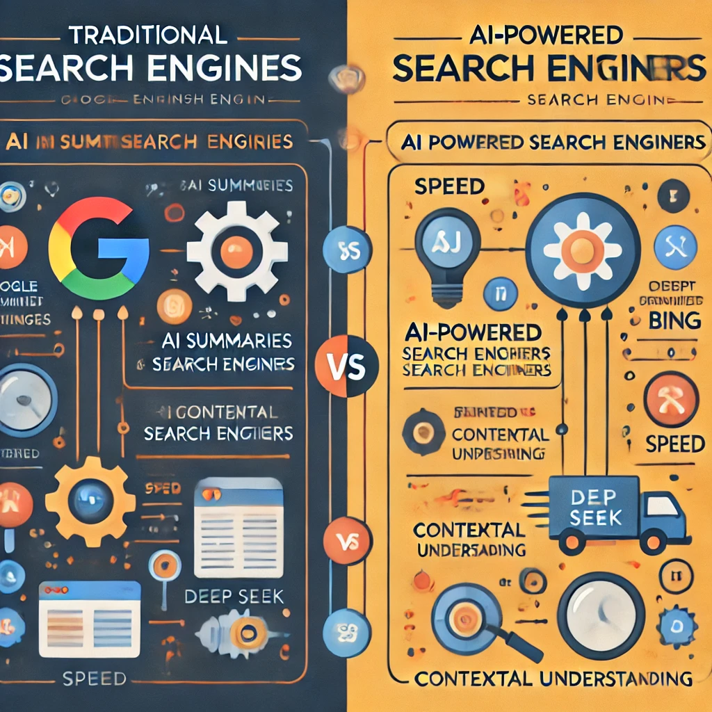 기존 검색 엔진 vs. Deep Seek 비교