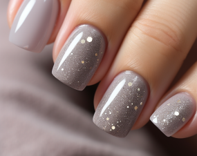 연한 그레이 펄 네일아트