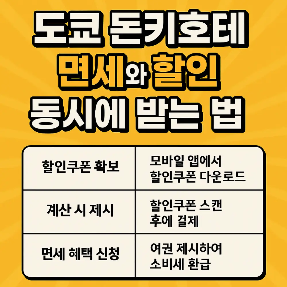 도쿄 돈키호테 면세와 할인 동시에 받는 법 썸네일