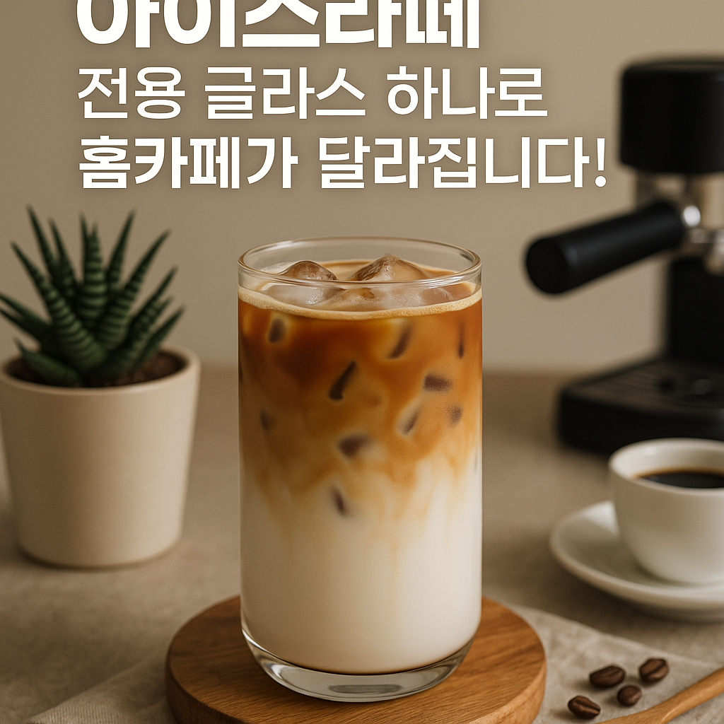 아이스라떼 전용 글라스