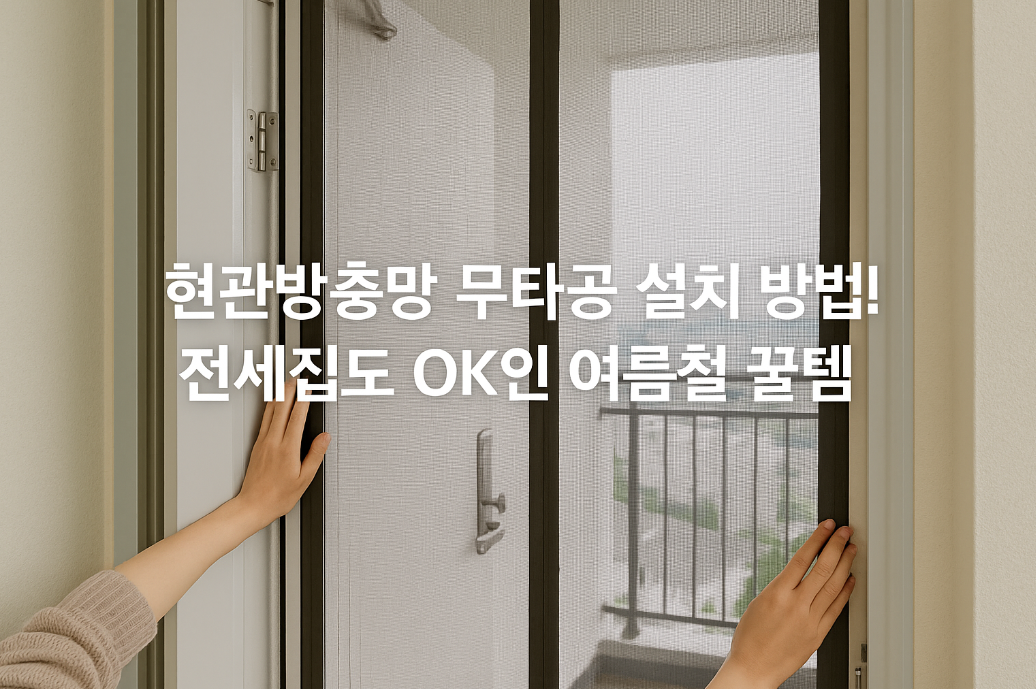 현관방충망 무타공 설치 방법