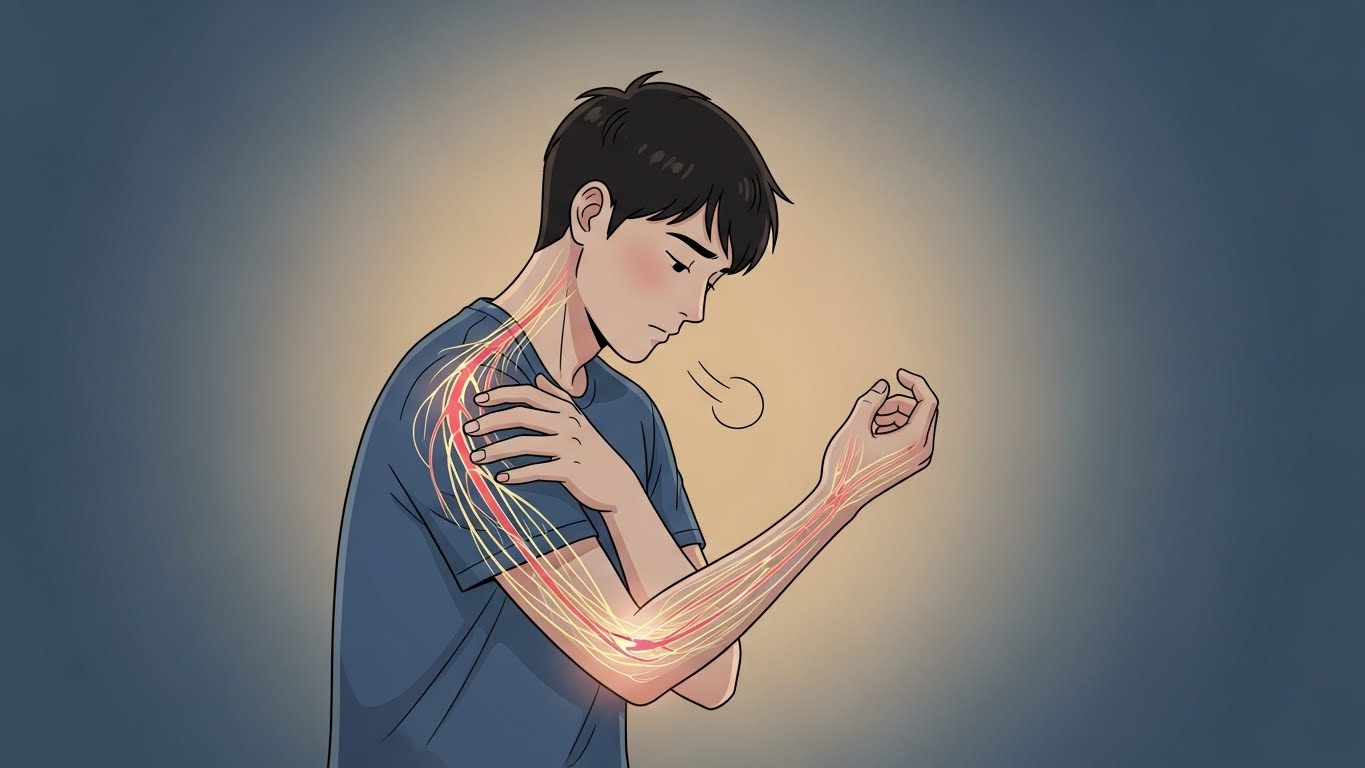팔저림 일러스트