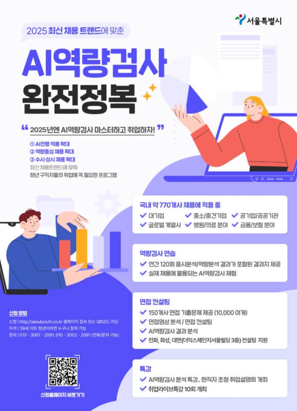청년 취업 지원, AI 면접부터 무료로 정장 대여까지! 서울시 맞춤형 프로그램 총정리