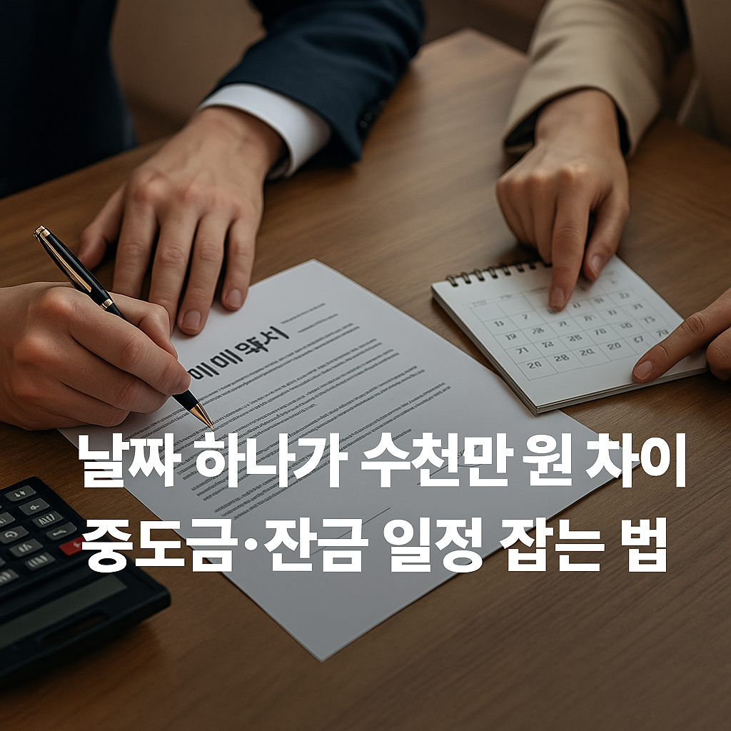 부동산 계약 필수 가이드 ❘ 중도금·잔금 일정 제대로 잡는 법