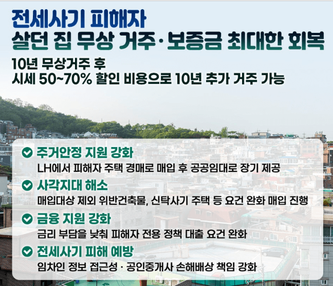 전세사기 피해자 주거안정 지원 강화방안