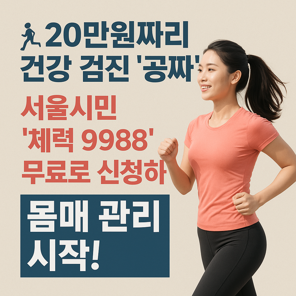 🏃&zwj;♀️ 20만원짜리 건강 검진 '공짜'?